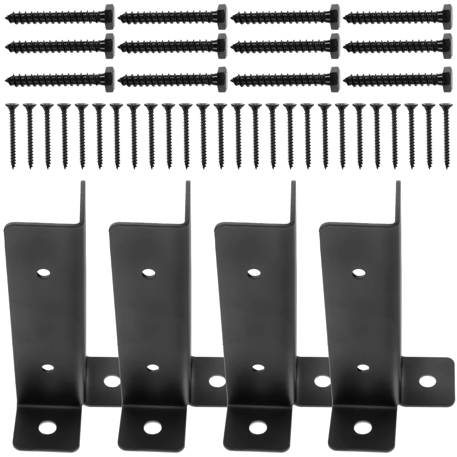 

1Set Metal Post Base Protectors High Hardness Mailbox Bracket Deck Railing Support Fences Not Easy to Break Post Base Protectors