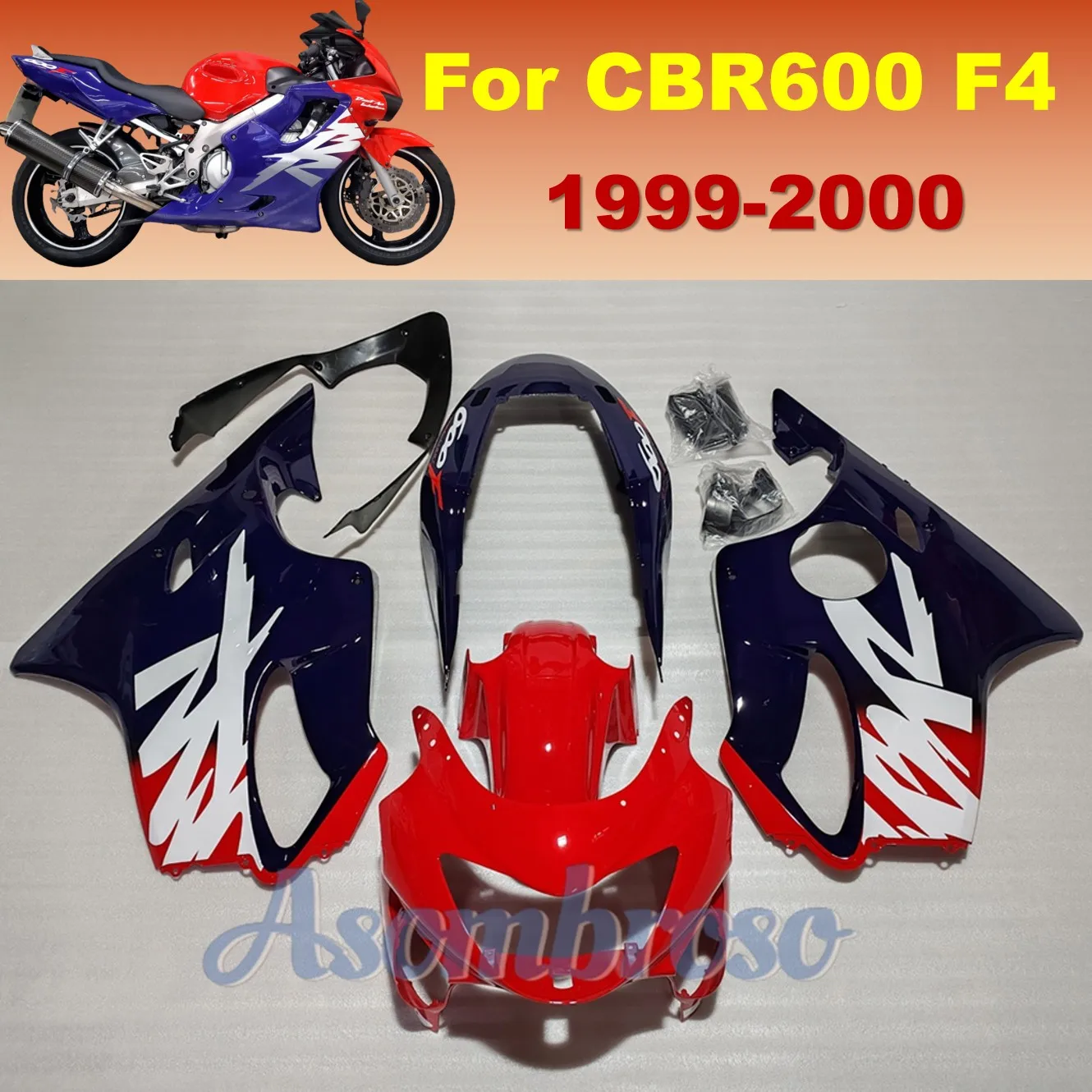 CBR600 F4 1999-2000 Bodywork For Honda CBR 600F ABS Plastic Fairing Replacement Parts