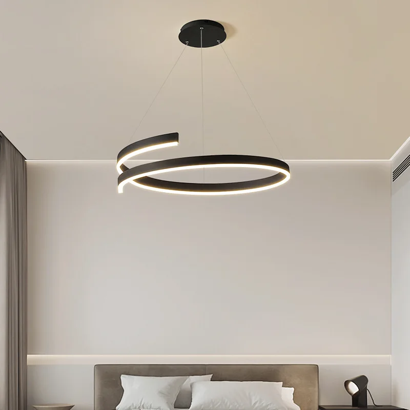 Imagem -02 - Modern Minimalista Anel Led Pendant Lamp Luminária Mesa Sala de Estar Sala de Jantar Escritório Mesas Cozinha Home Decor