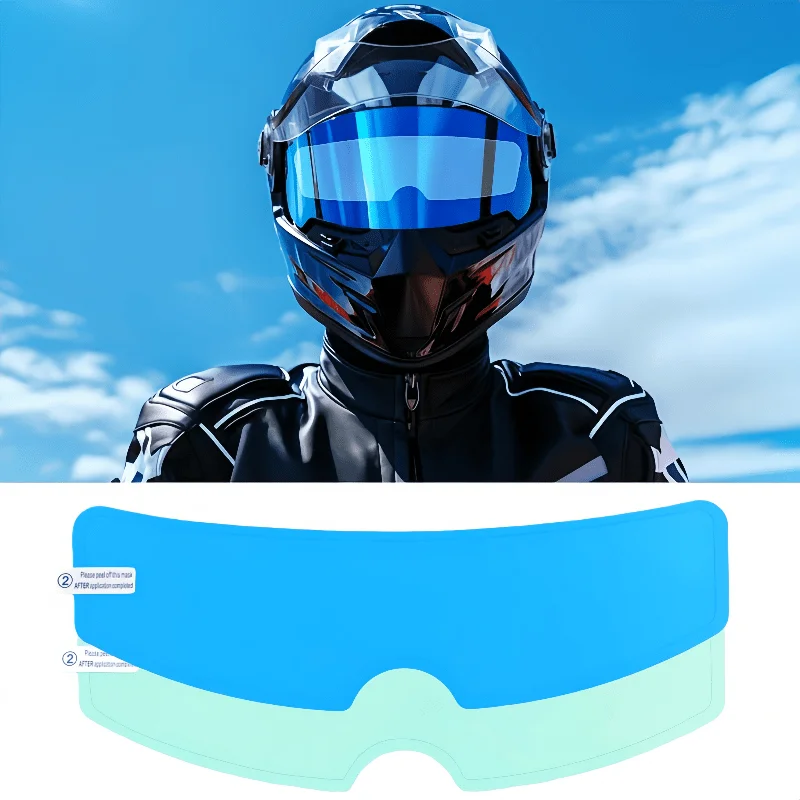 

2pcs Motorcycle Helmet Clear Rainproof Anti-Fog Film Universal Helmet Lens Safety Driving Helmet Sticker Motorcycle Accessories