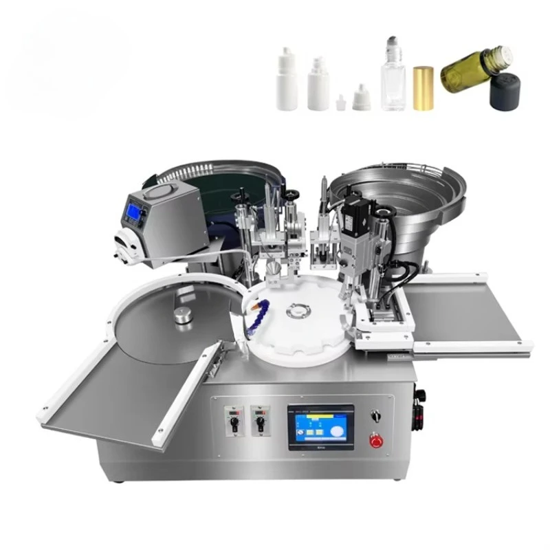 Fully automatic small business juice production line plastic bottle filling and capping machine 1-200ml filling