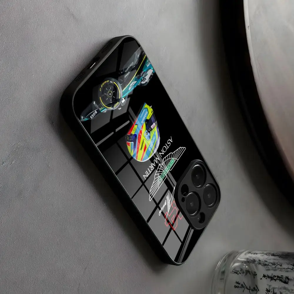Etui na telefon Aston Martin F1 Race Team Alonso 14, szkło, do iPhone 17 Air 16 15 17, animacja japońska, 14 Pro Max 13 12 Mini 11 X XS — zdjęcie produktu 3