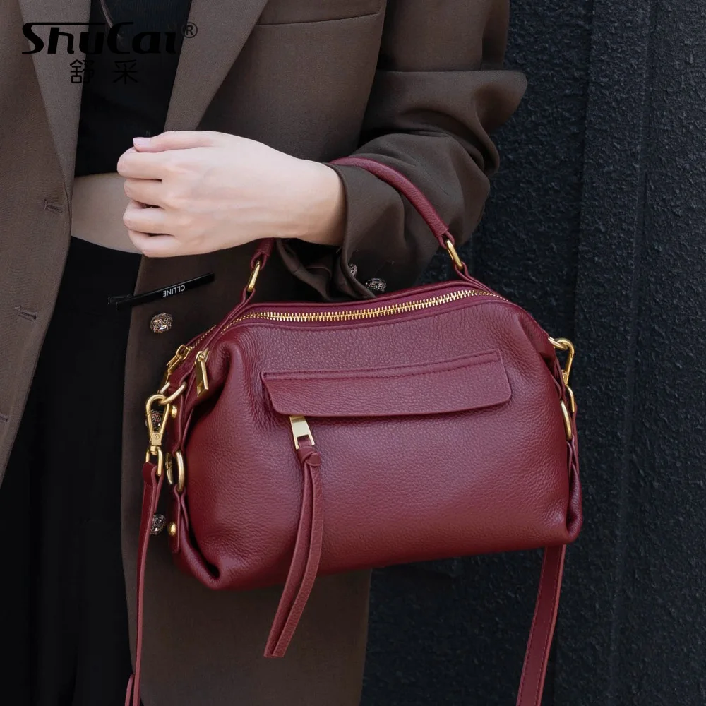 

Женская маленькая сумка через плечо из натуральной коровьей кожи, женская роскошная дизайнерская брендовая женская мягкая сумка из воловьей кожи для женщин