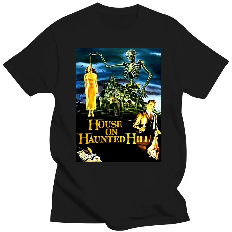 New The House On Haunted Hill Classic Retro Men's T-Shirt Clothing Size S-2XL-4XL-5XL Streetwear Tops TEE Shirt