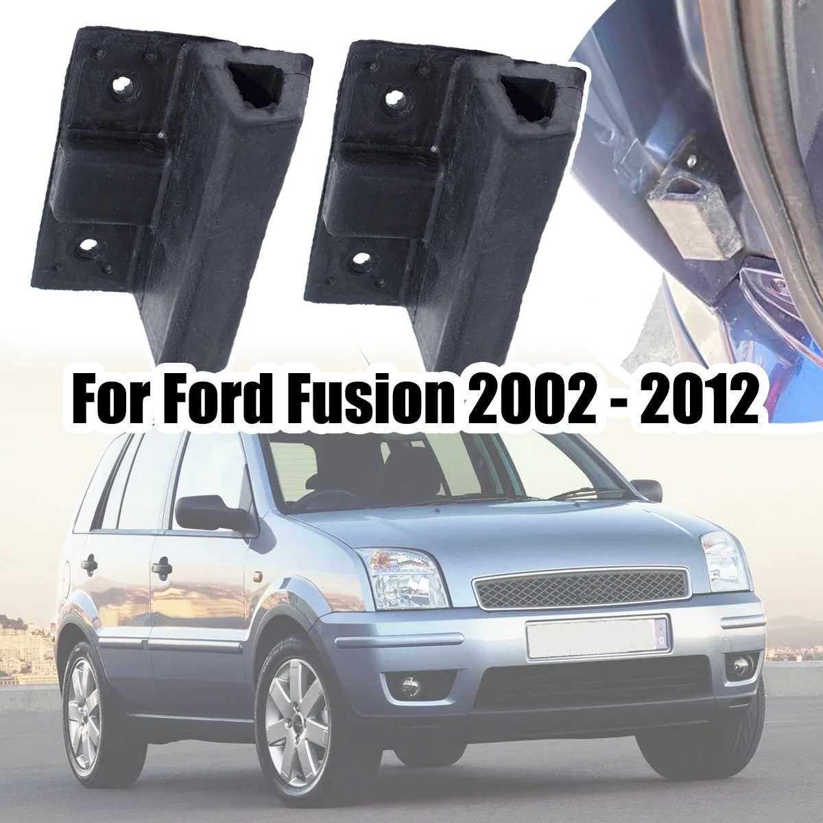 2Pc Rear Boot Tailgate Bumper Stopper For Ford Fusion 2002 - 2012 Trunk Lid Cushion Rubber Silencer Pad Car Replacement Parts