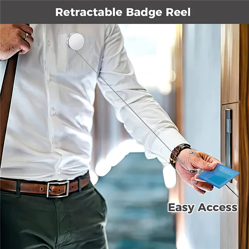 

AB97-2 Pack 29.5Inch Badge Reels Holder For Nurse Badge Reel ID Badge Holders Retractable ID Holders