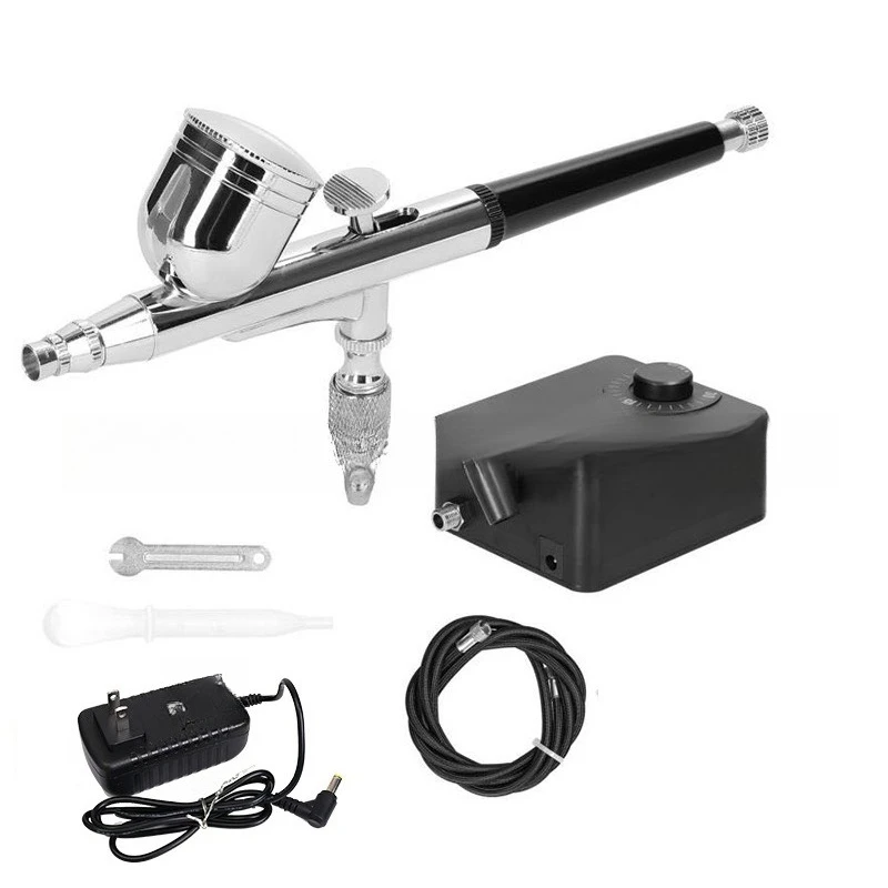 

Self-stop double-action mini airbrush air pump model figure coloring spray paint spray pump makeup