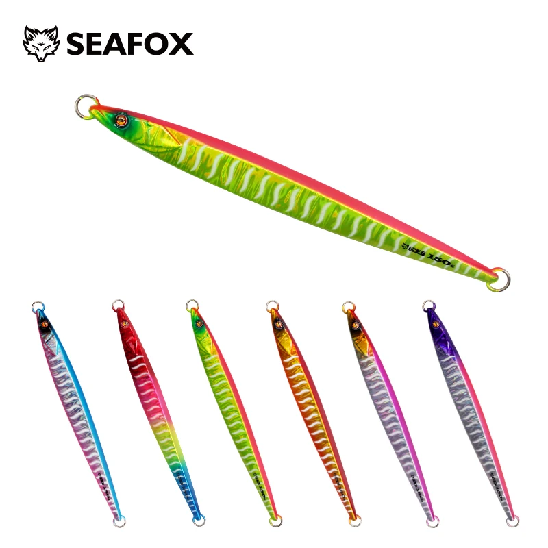 SF22 SEAFOX Metal Jig Spoon Lure 20G 30G 40G 60G 80G Artificial Bait Shore Slow Jigging Super Hard Bass Fishing Tackle
