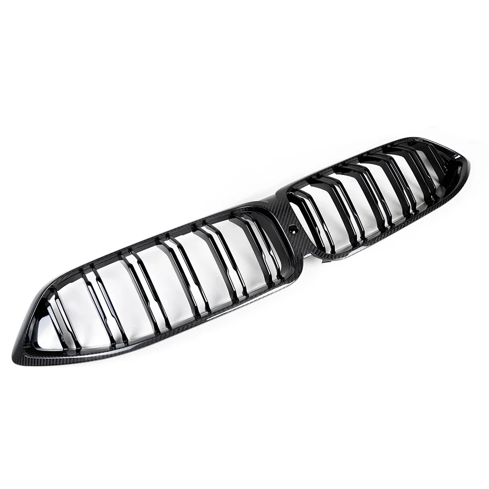 

For BMW G14 G15 G16 8 Series Dry Carbon Fiber Front Bumper Grille 2020-2025 Double Slat Kidney Style Auto Accessory