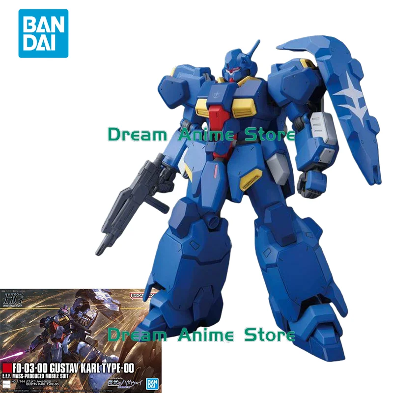 

Bandai Original GUNDAM HG 1/144 Anime FD-03-00 GUSTAV KARL TYPE-00 Action Figure Assembly Model Toys Gifts for Children
