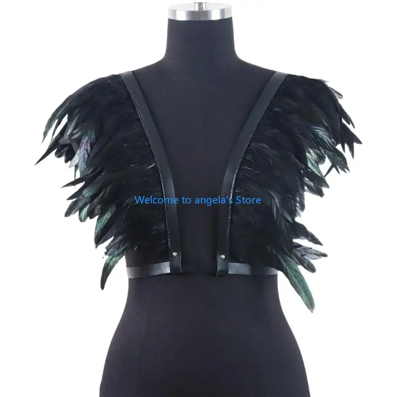 X4YC Shrug Shawl for Adult Women Men Halloween Cosplay Costumes Punk Gothic Shrug Shoulder Wrap Gifts