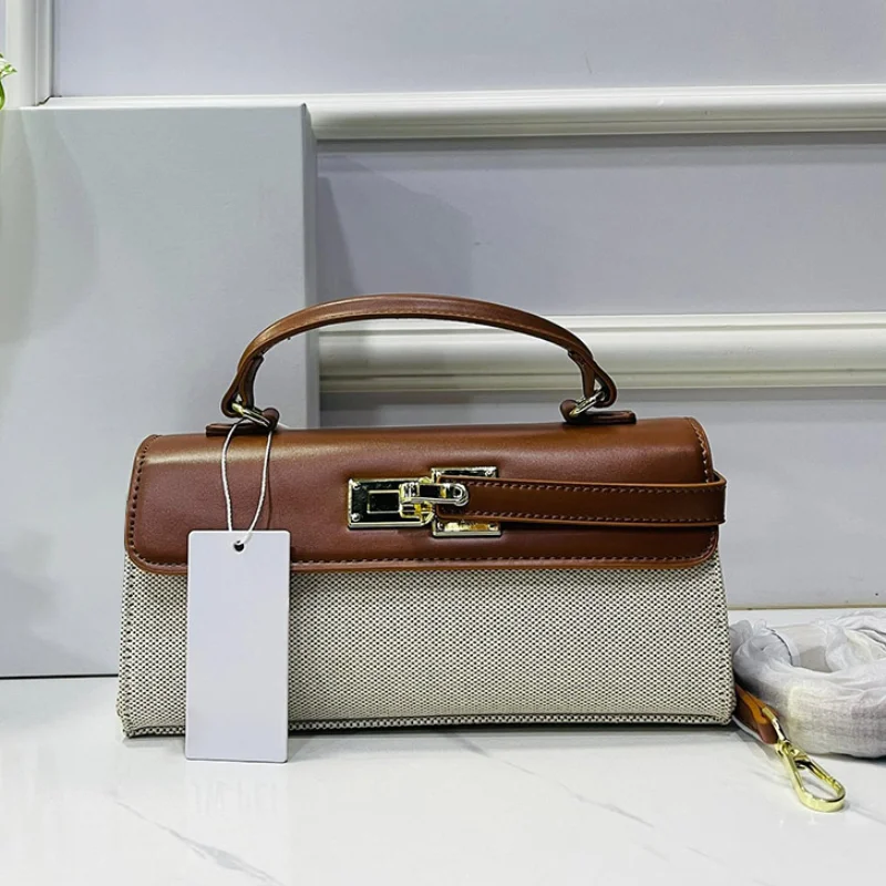 

Luxury Brand Lock Design Tote Bag For Women High-end Large Capacity Handbag Fashion Crossbody Bags Exquisite Shoulder Handbag