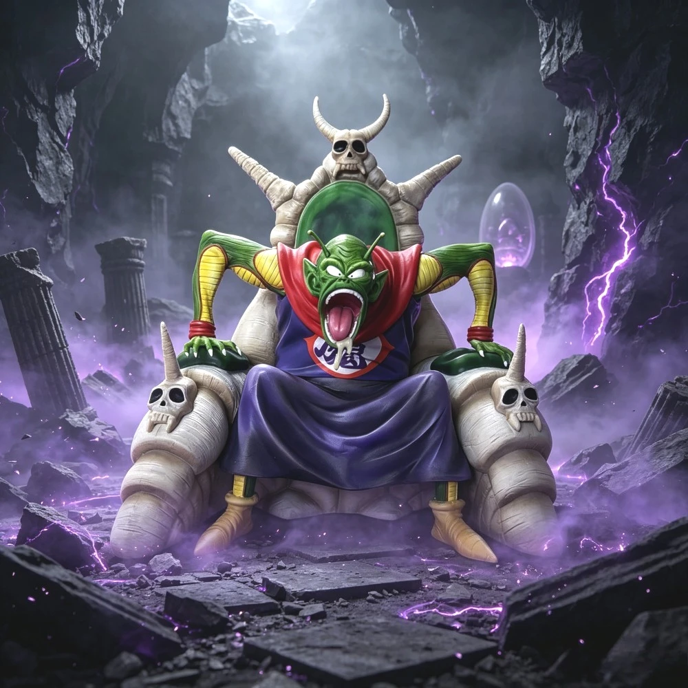 Anime-Figur mit Eier-Spuckfunktion Piccolo Dragon Ball Z Actionfiguren PVC-Statue Desktop-Sammlermodell Spielzeug Geschenke 28cm