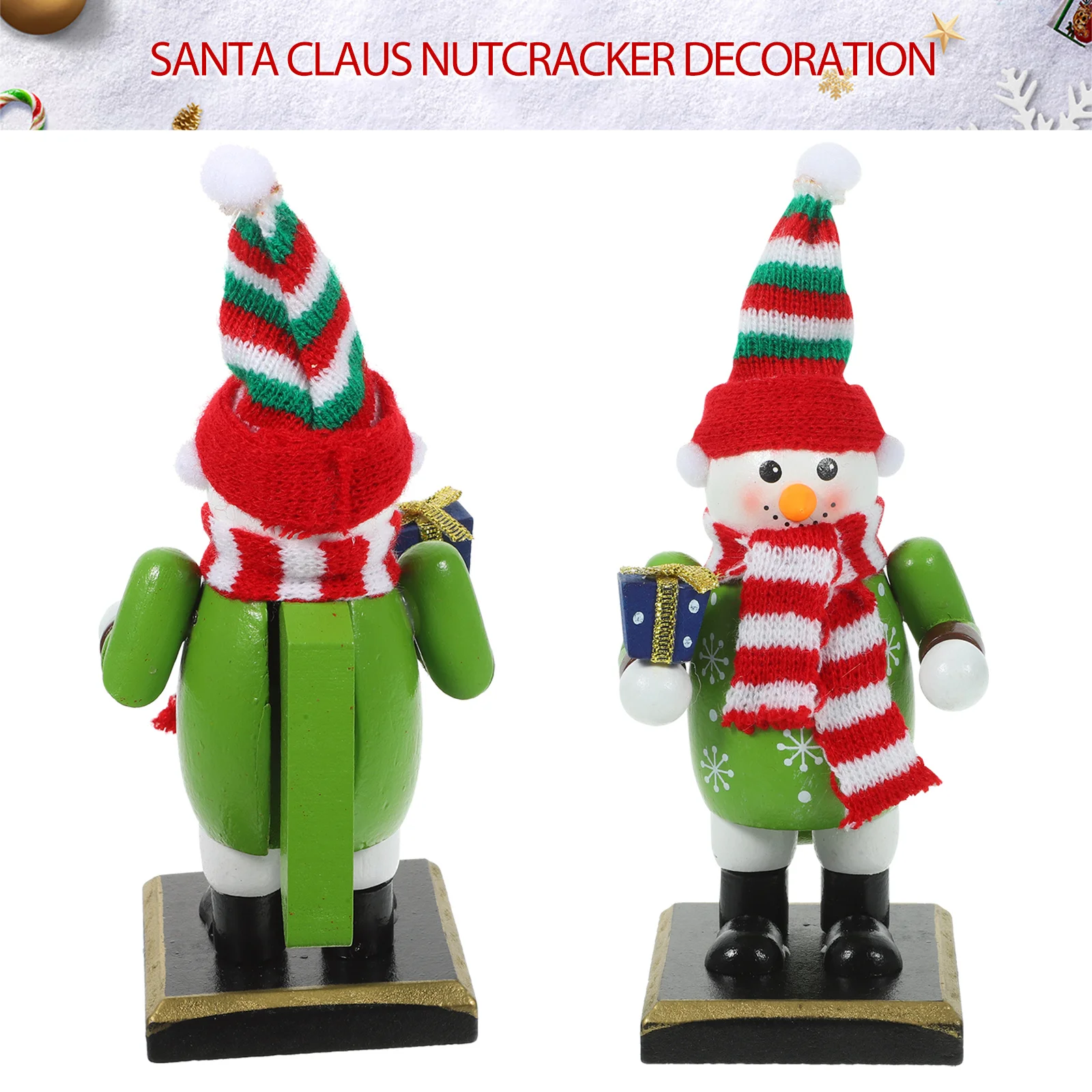 

1pc Decoration Wooden Nutcracker Ornament Christmas Wood Nutcrackers For Christmas Home Decor Tabletop Xmas Party Favor Gift