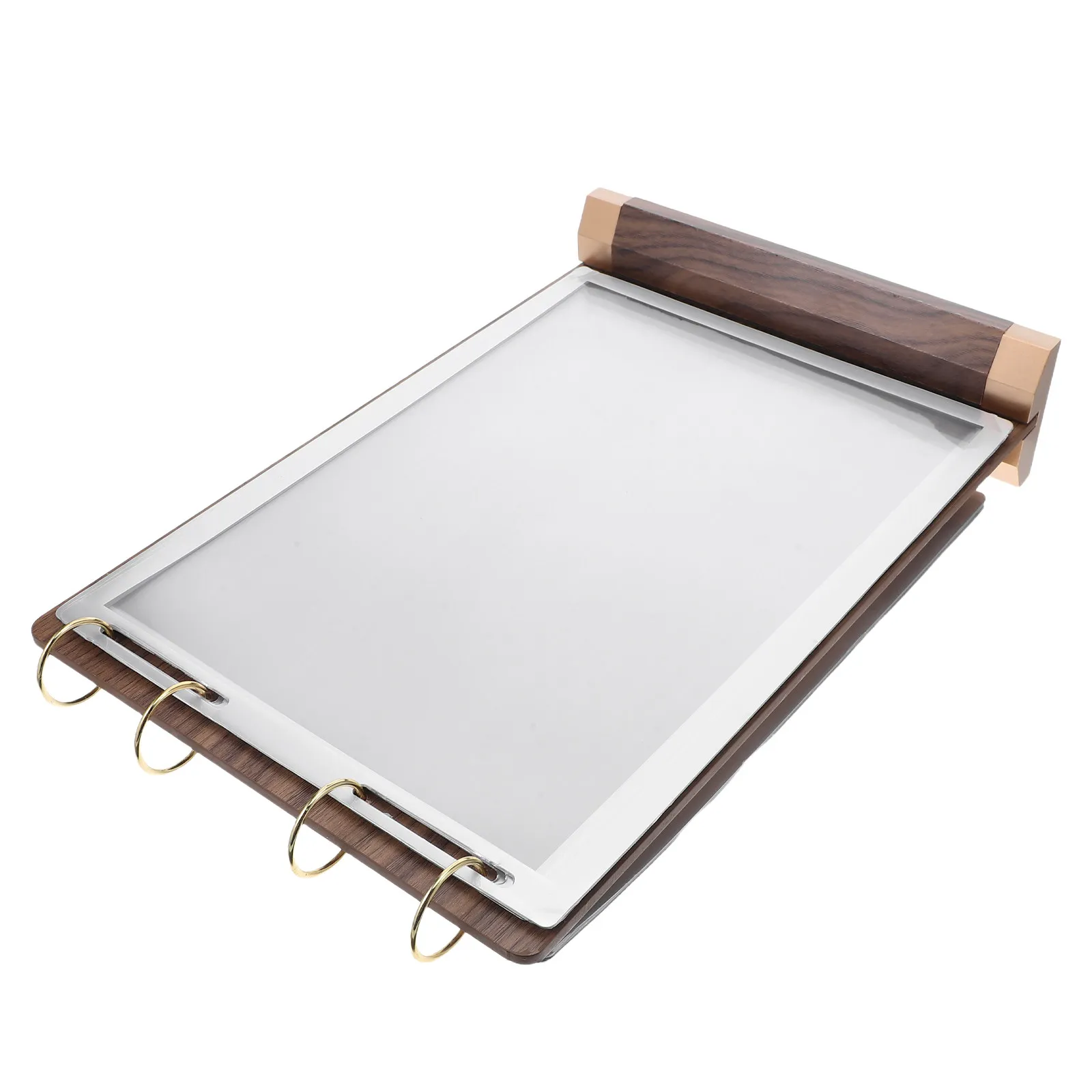 Walnut Wood Menu Holder Restaurant Menu Stand For Wedding Table Sign Stand Event Planner A4 Display Pages