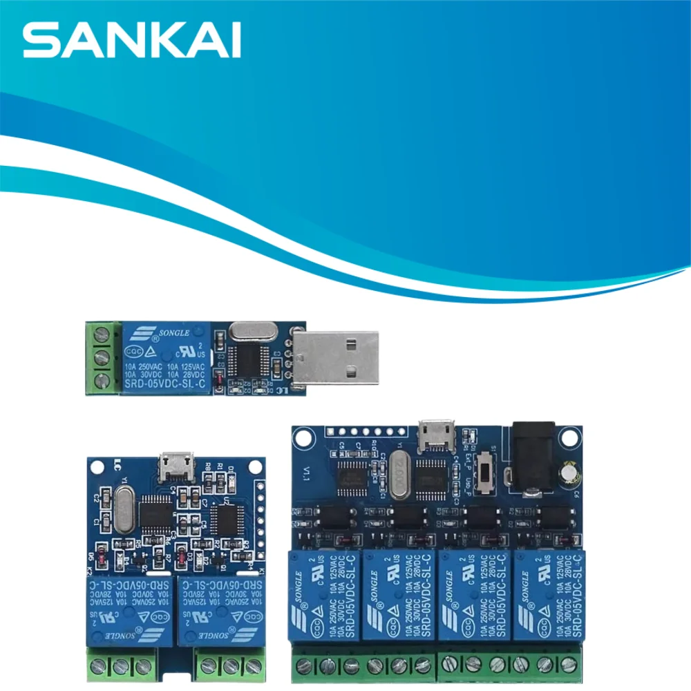 LCUS USB Relay Board 2/4/8 Channel, Smart Home Intelligent Switch, PC Controlled