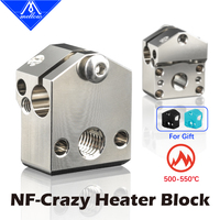 Mellow Top Quality Copper NF-Crazy Heater Block for 3D Printer NF-Crazy Hotend For Ender 3 Pro Alfawise