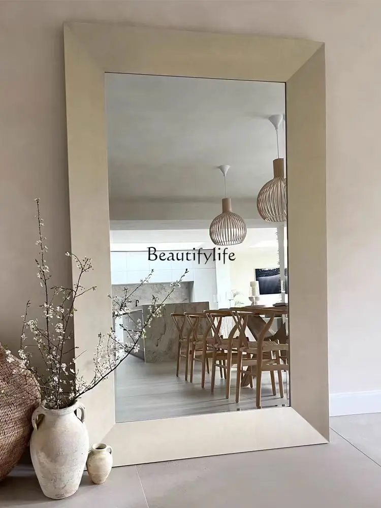 

Nordic floor-to-ceiling mirror French retro full-body mirror home living room cloakroom