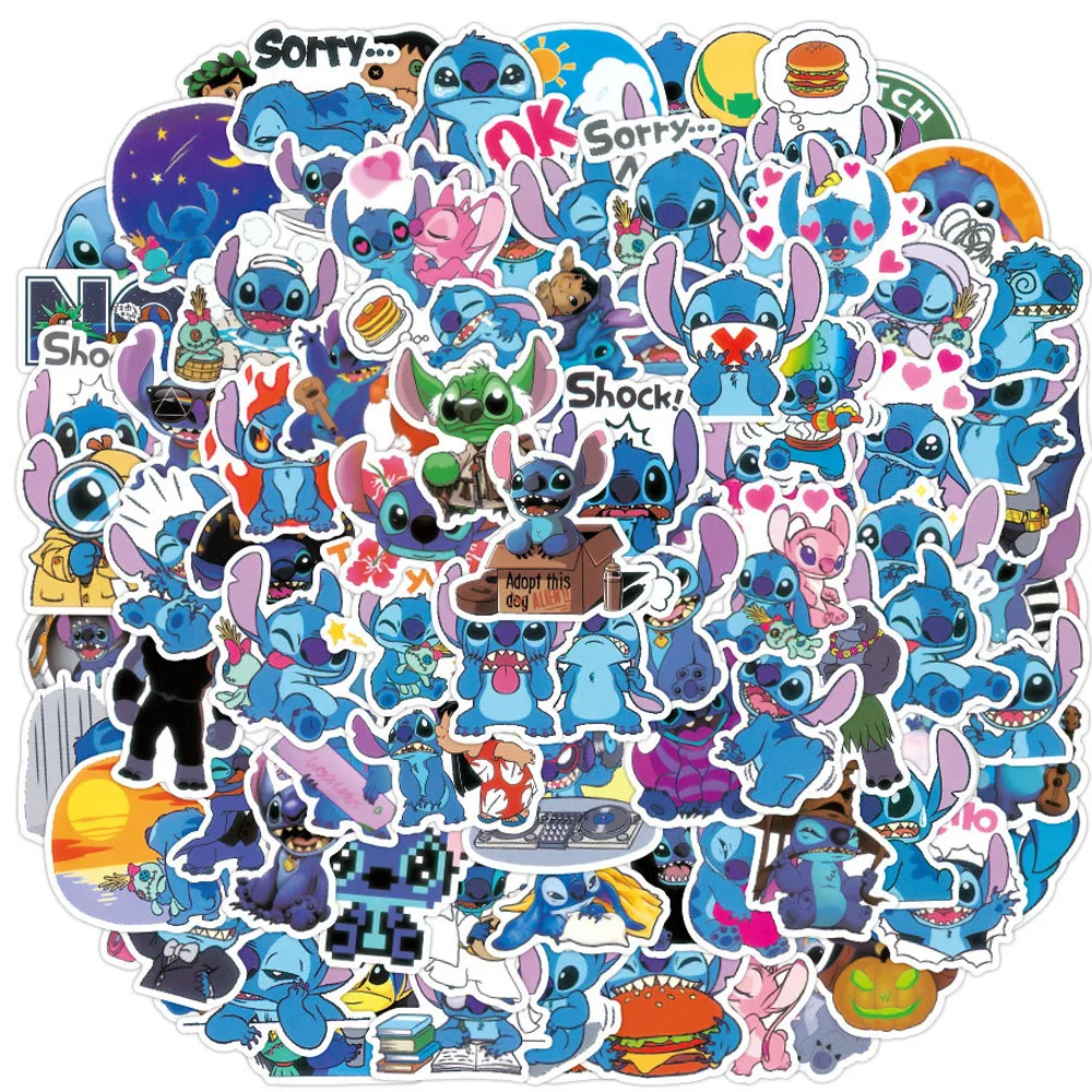 

10/30/50/100PCS Disney Cute Lilo & Stitch Stickers DIY Diary Laptop Luggage Waterproof Graffiti Cartoon Decals Fun Classic Toy