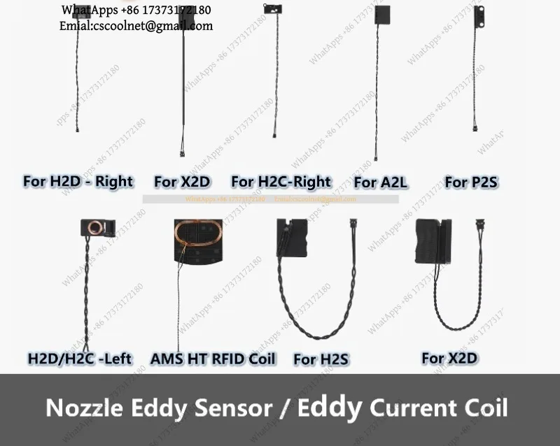JS03 Nozzle Eddy Sensor Coil Kit for Bambu Lab H2D H2C X2D P2S A2L AMS HT