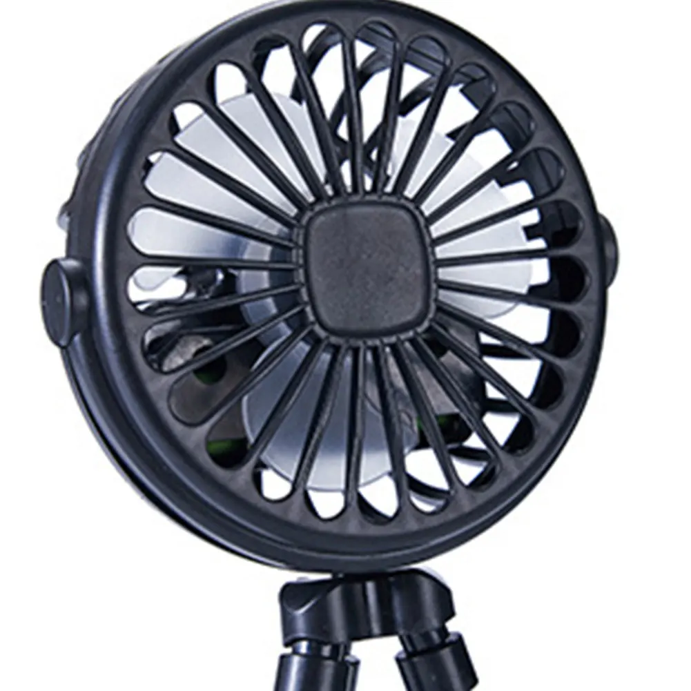 مروحة عربة أطفال مع حامل ثلاثي القوائم مرن ، مروحة شخصية صغيرة ، شحن USB ، تعديل 3 سرعات ، سطح مكتب ، غرفة مكتب ، سيارة