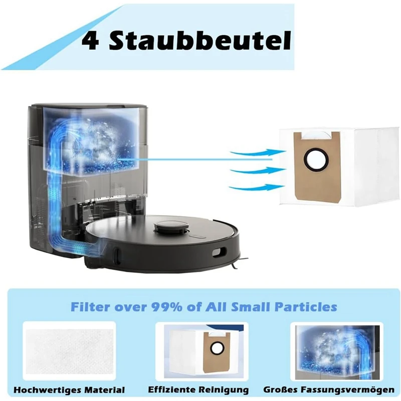 Piezas de repuesto para Robot aspirador Airrobo T20, cepillo lateral principal, filtro Hepa, mopa, paño, bolsas de polvo