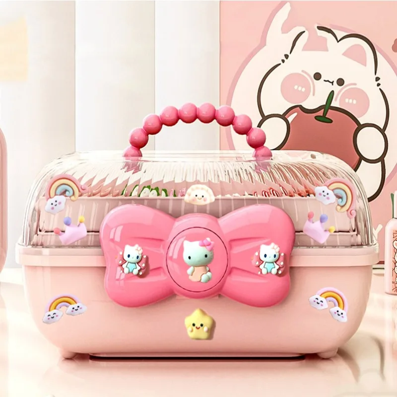 

Cute Storage Box Children's Jewelry Box Birthday Gift Storage Box Princess Wind Macaron Suitcase Head Rope Multi-functional