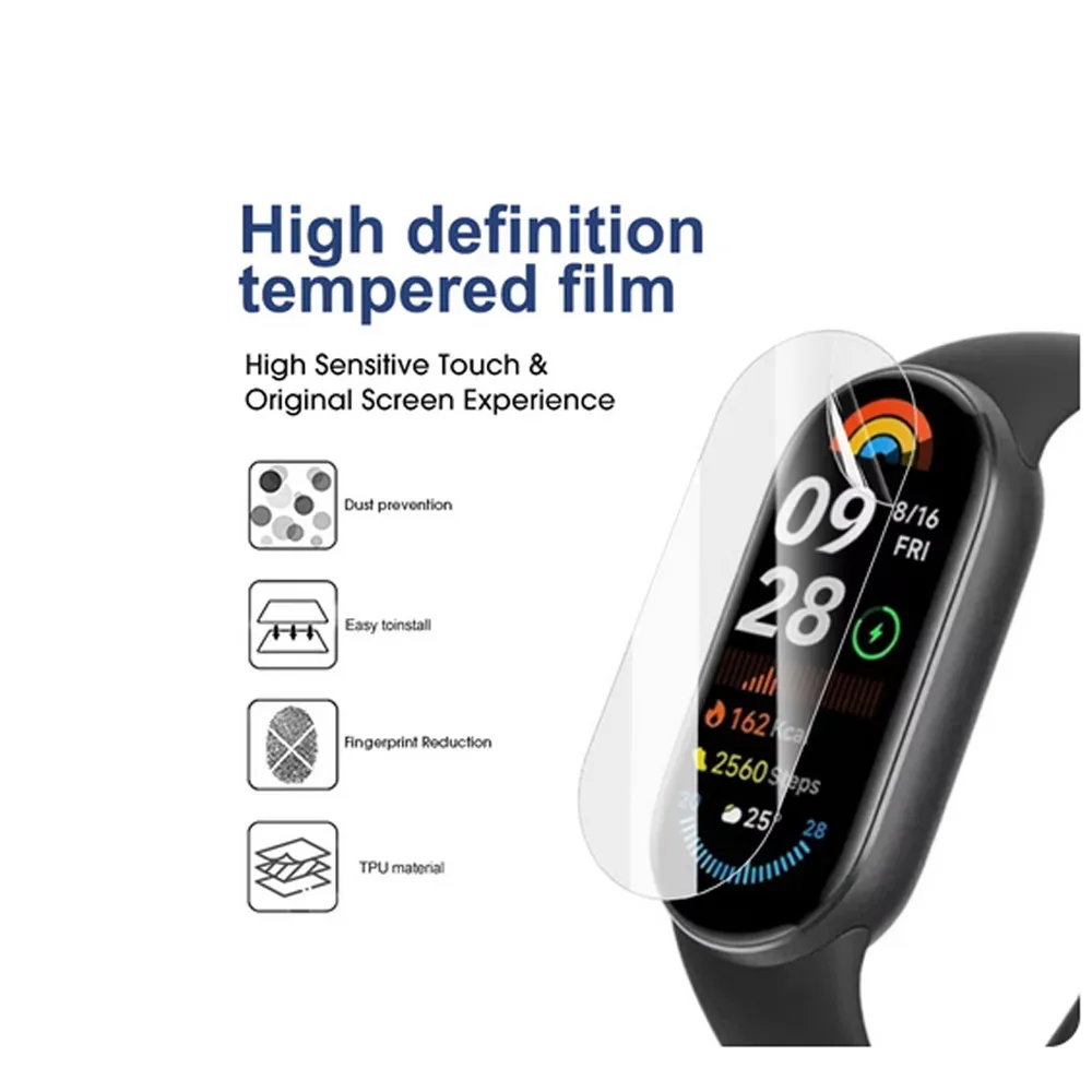 Xiaomi MiBand 9 Soft TPU Film and PMMA Screen Protector For Mi Band 9