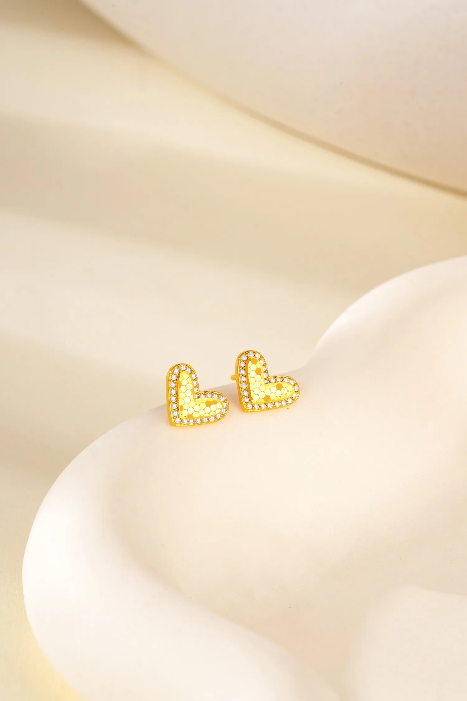 أقراط Lium Gems من الذهب عيار 24 قيراط من الفضة الإسترليني عيار 925 للنساء |   دانيتي القلب مكعب أقراط زركونيا