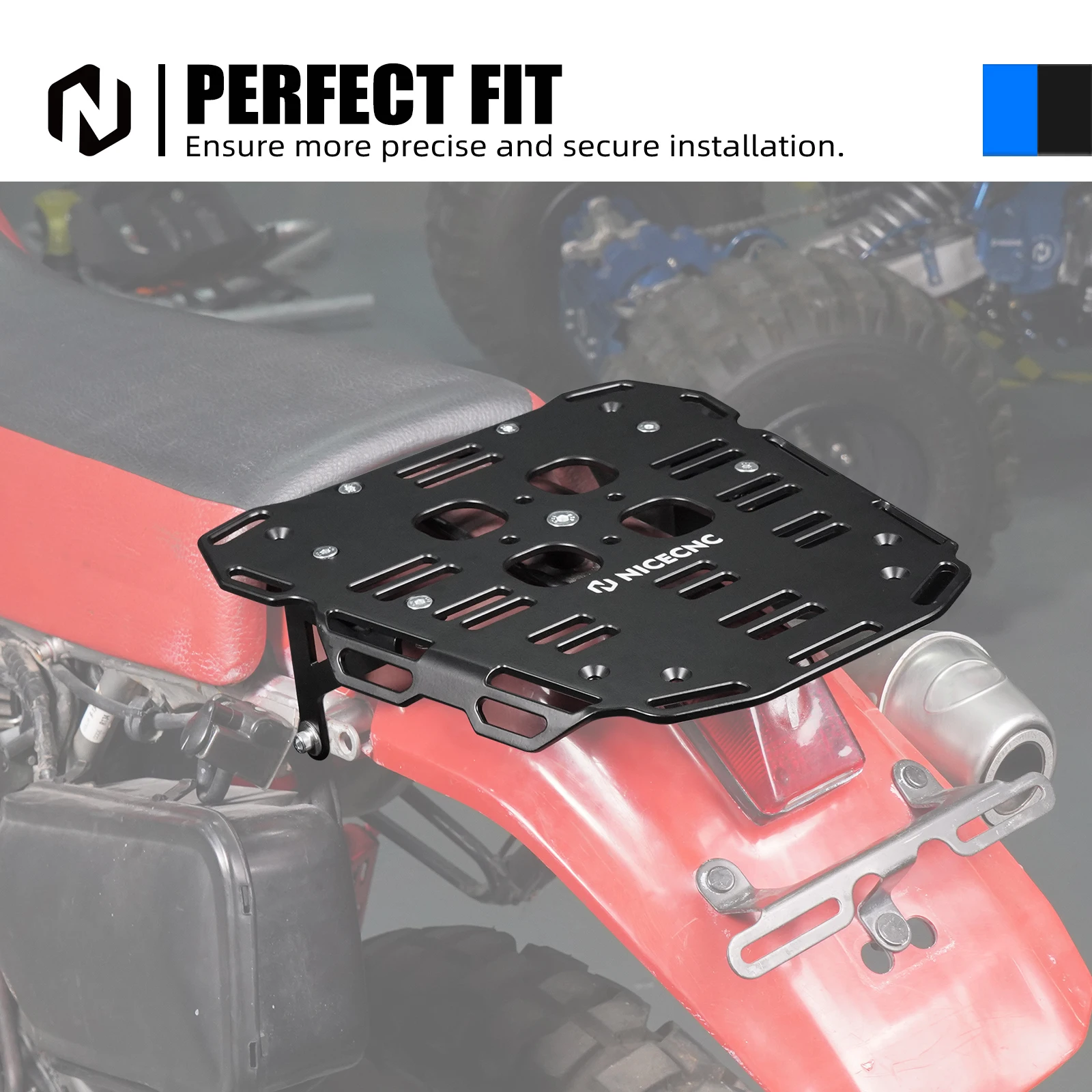 NICECNC For 2025 Honda XR650L Motorcycle Rear Luggage Rack Aluminum Tail Cargo Rack XR 650L 650 L 1993-2025 2024 2023 2022 2021