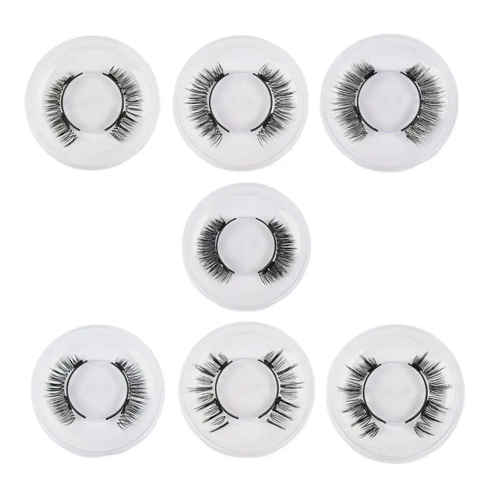 Simulation Magnetic False Eyelashes Kit Water Proof With Clip Magnetic Eyelash Curler Long-Lasting Curl Black