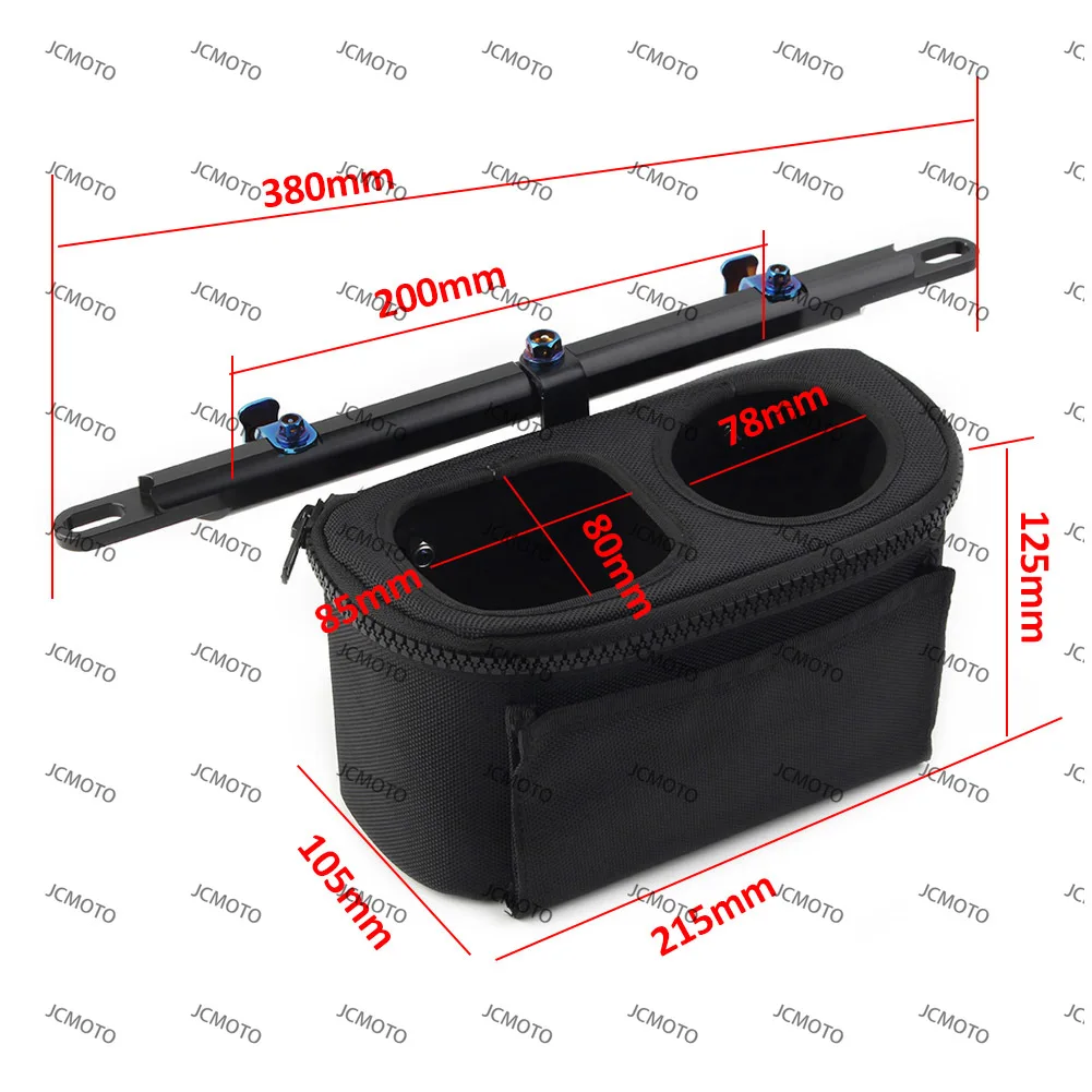 

XMAX For YAMAHA NMAX TMAX 530 500 SX DX Motorcycle Handlebar Water Cup Holder Bottle Bag with Stabilizer Bar