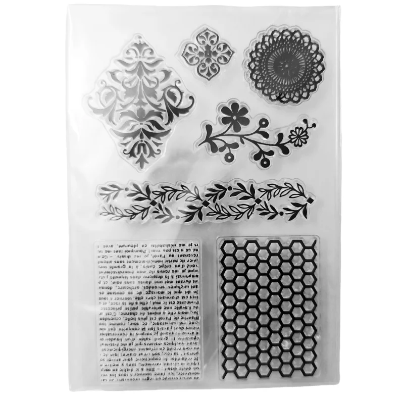 

YINISE Rose Love Silicone Clear Stamps For Scrapbook DIY Album Paper Cards Decoration Embossing Folder Rubber Stamp 11*14cm
