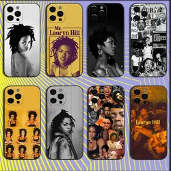 Singer L-Lauryn H-Hill Phone Case For iPhone 16,15,14,13,12,11,Pro,X,XS,Max,XR,Plus,Mini Soft Black Cover