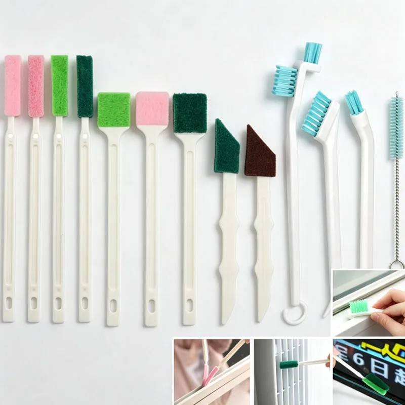 1-4Sets Plastic Ice Maker Brush Set Fridge Drain Brush Through Hole Bread Toaster Cleaner Multi Use Home Kitchen Cleaning Kit
