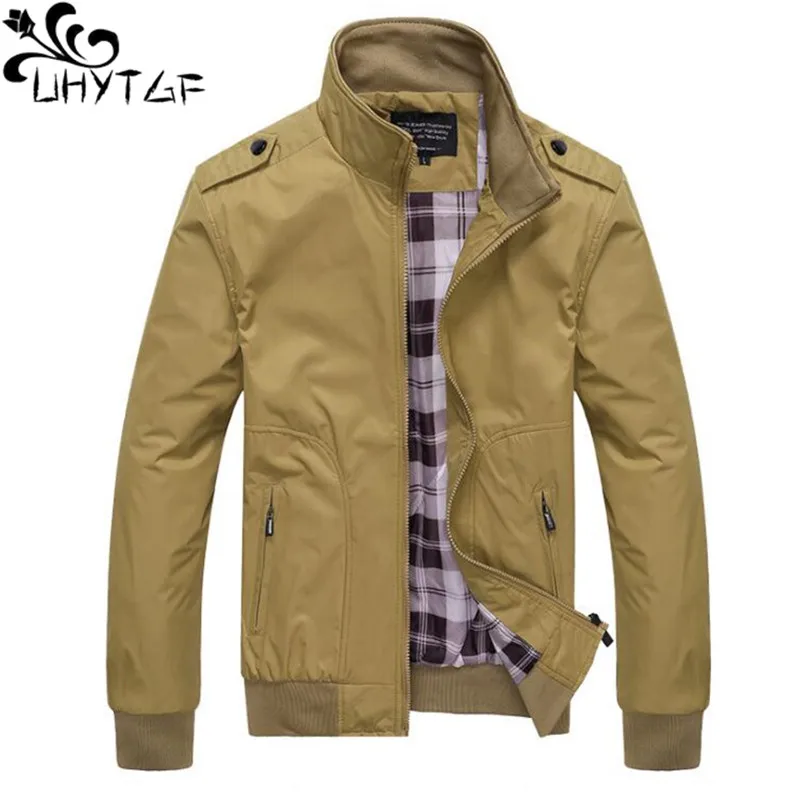 

UHYTGF New In Outerwears Men Fashion Young Spring Autumn Jackets For Men Long Sleeve Casual Male Thin Coat Chaquetas Hombre 253