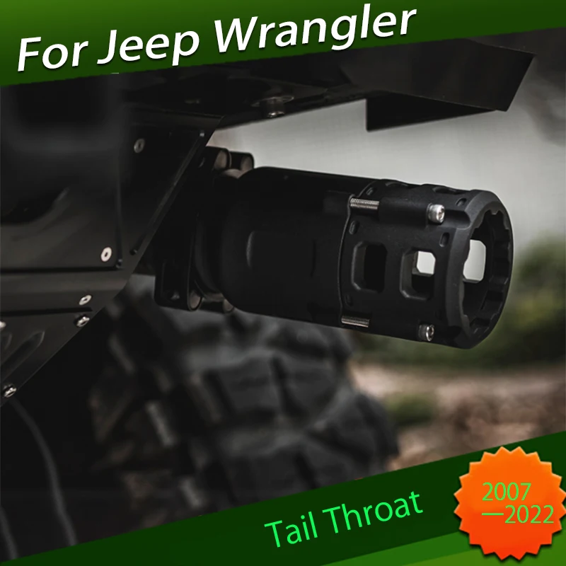 

Tail Throat Fit for Jeep JK JL Wrangler 2007 2008 2009 2010 2011 - 2022 Modified Exhaust Pipe Decorative Tail Throat Accessories