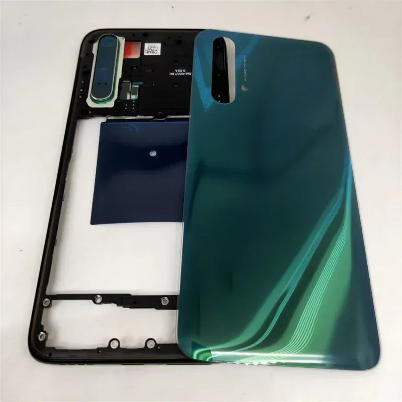 Full Housing Case For Oppo Realme X50 5G RMX2144 Middle Frame Back Battery Cover Door Panel Housing Case Repair parts