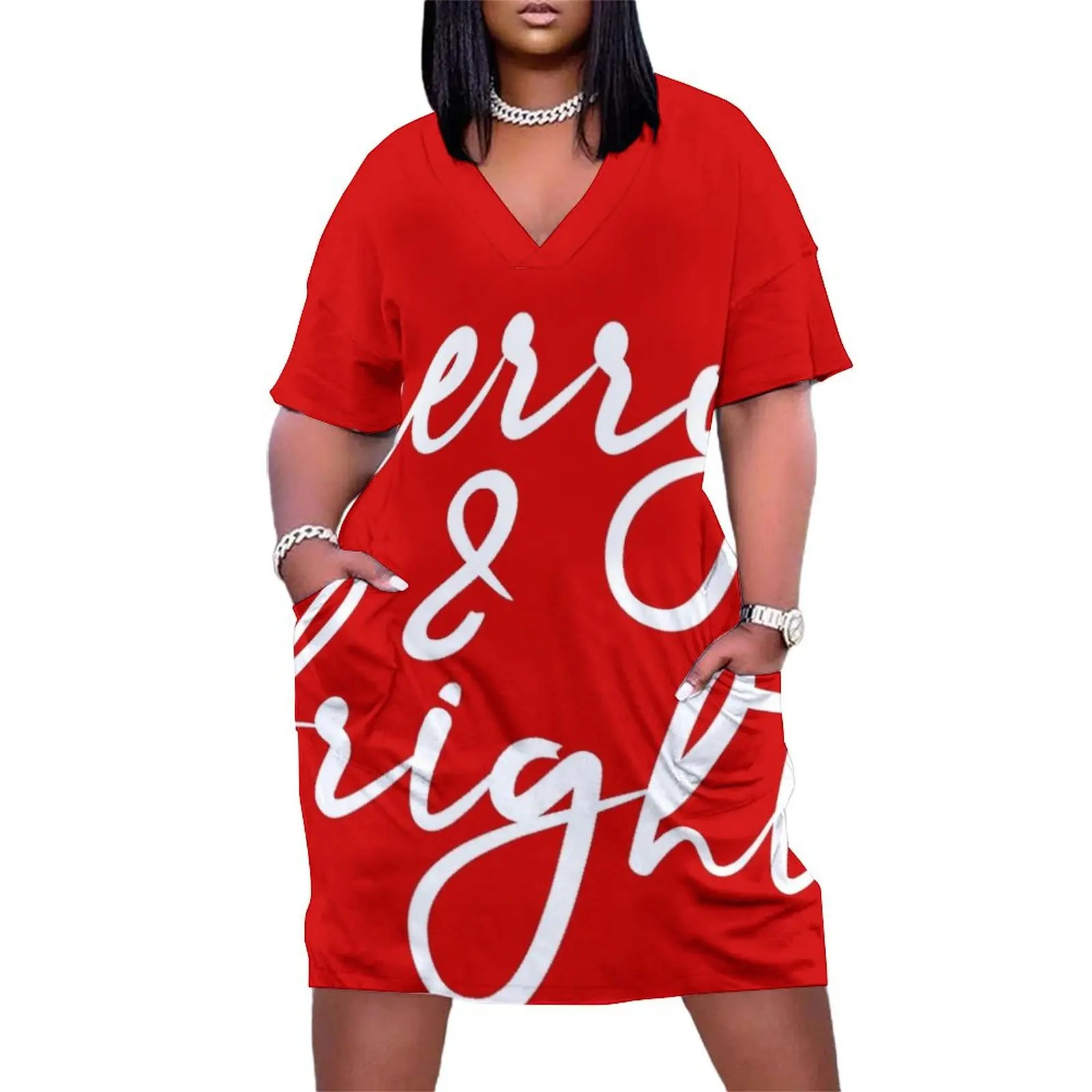 

Merry & Bright Loose Pocket Dress evening dress women dress summer