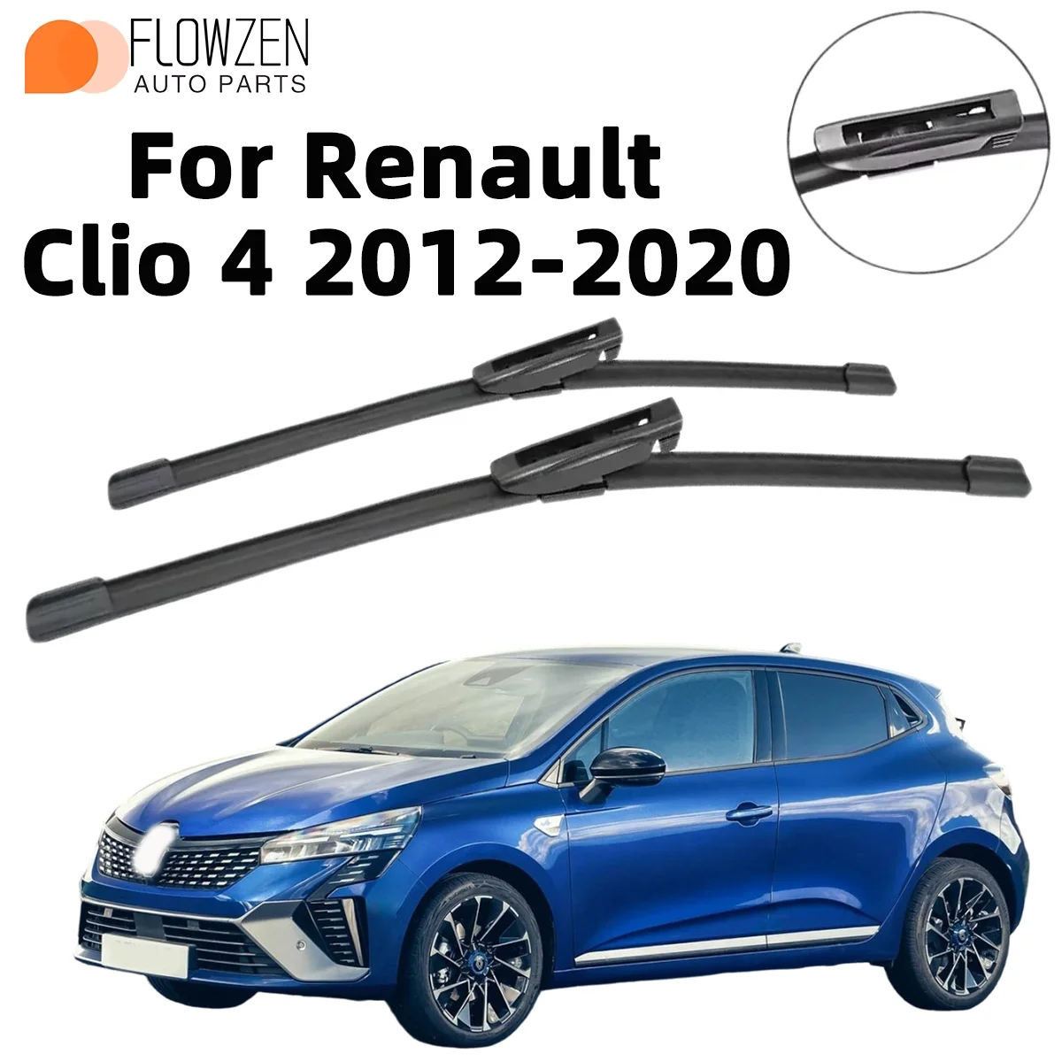 Limpiaparabrisas de coche de 26 pulgadas y 14 pulgadas, adecuado para Renault Clio 4, accesorios para limpiaparabrisas de coche, goma de alta calidad, 2012-2020, 2 uds.