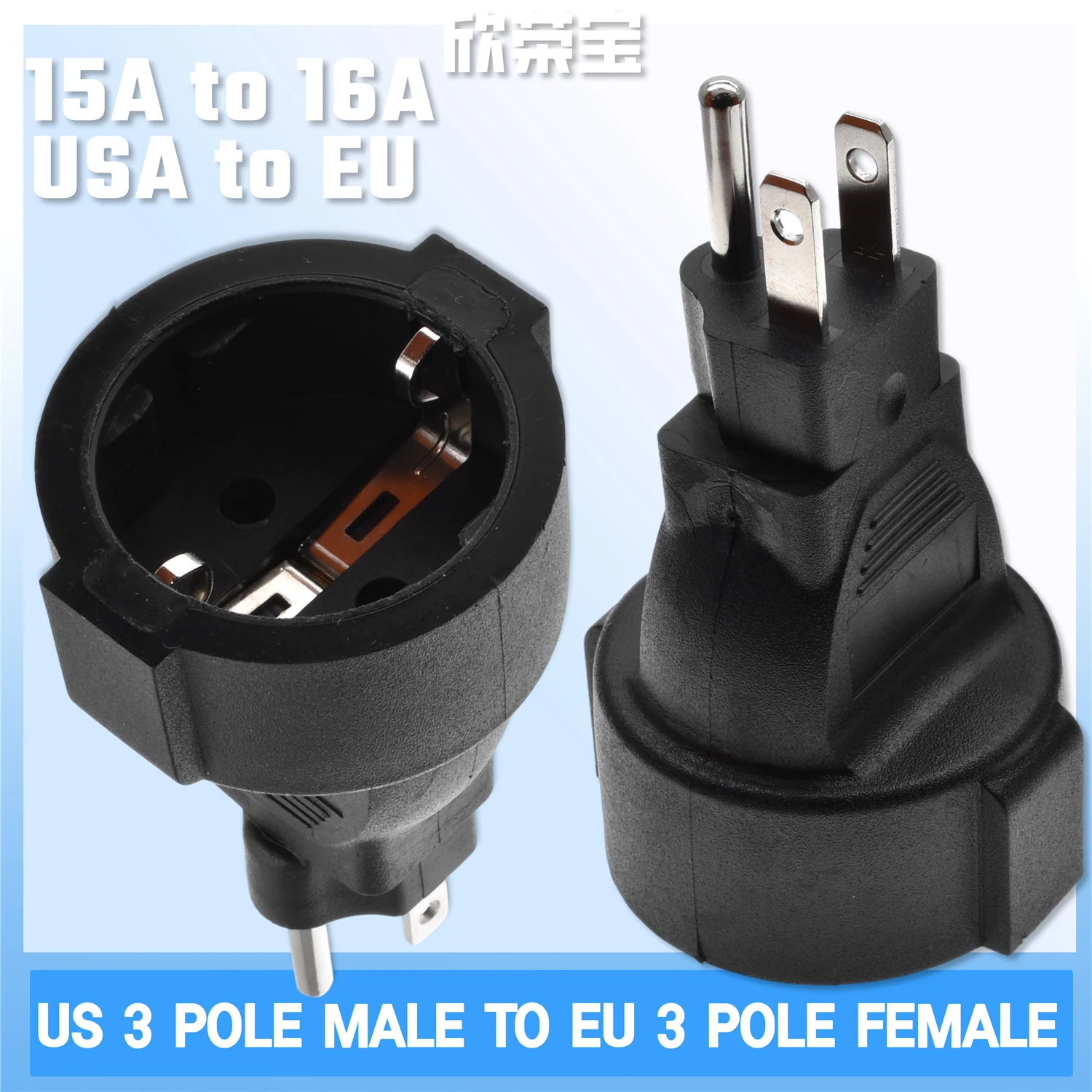 American 3-Pin Male…