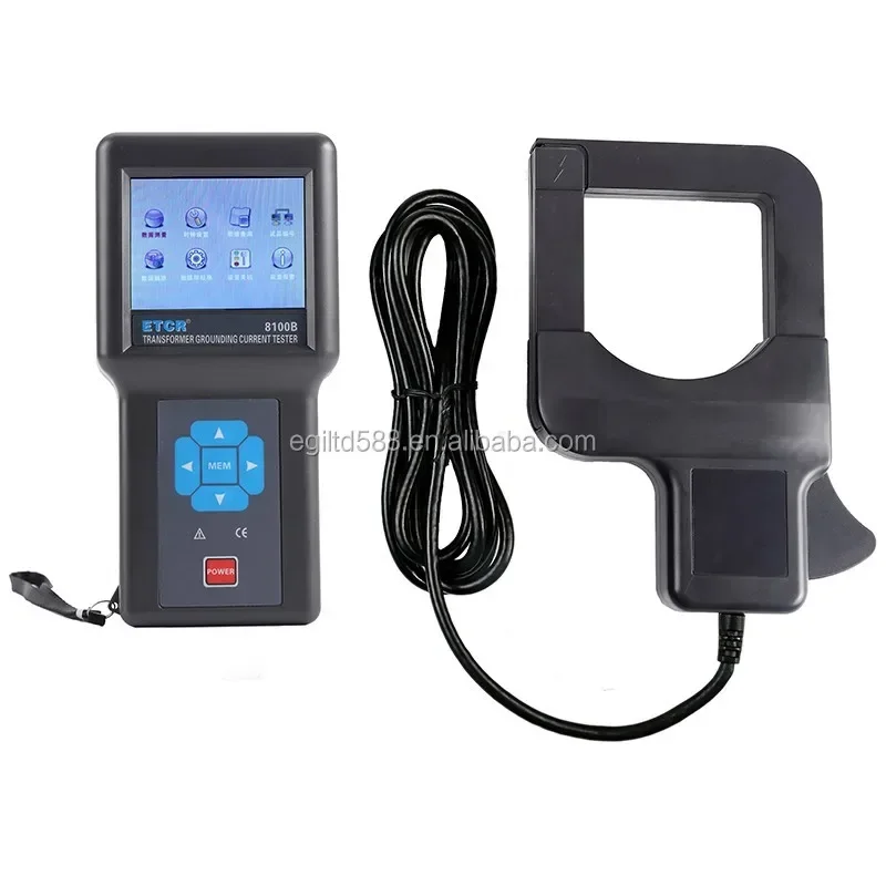 ETCR8100B Transformer Core Grounding Current Tester Large Diameter Clamp Ammeter Current Measuring Instrument