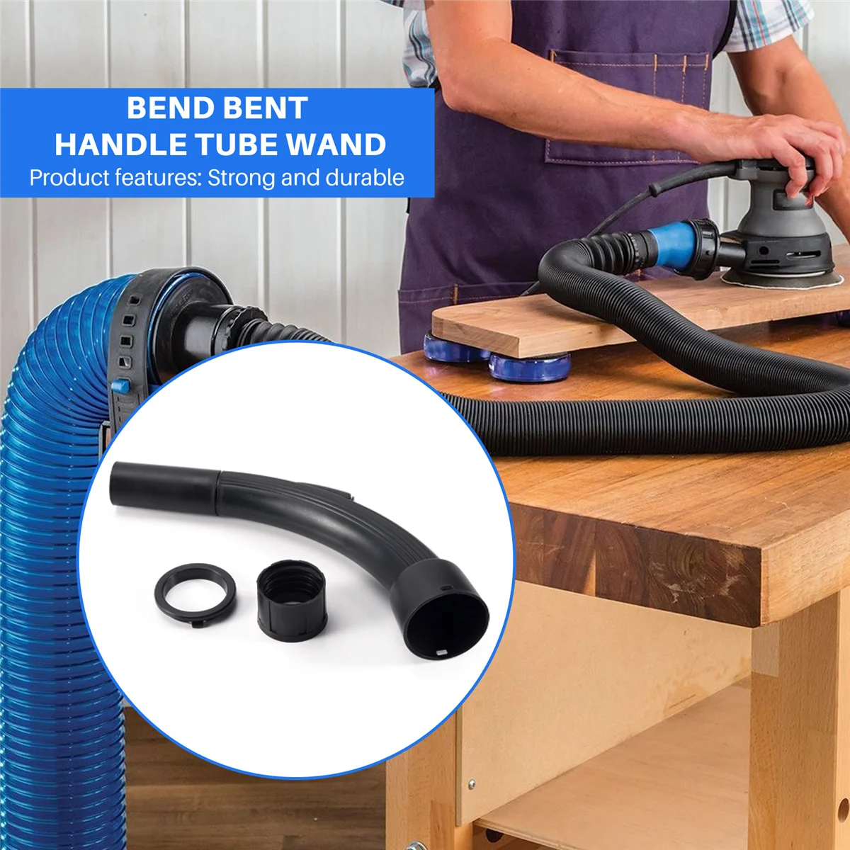 Wholesales Universal Vacuum Cleaner Hose End Part Bend Bent Handle Tube Wand Set 32mm Household Supplies High Quality