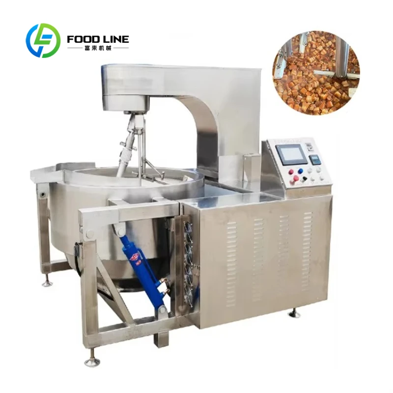 Customized Commercial Hydraulic Planetary Cooking Mixer 304 Stainless Steel Sauce Planetary Wok Automatic Food Cooking Mixer