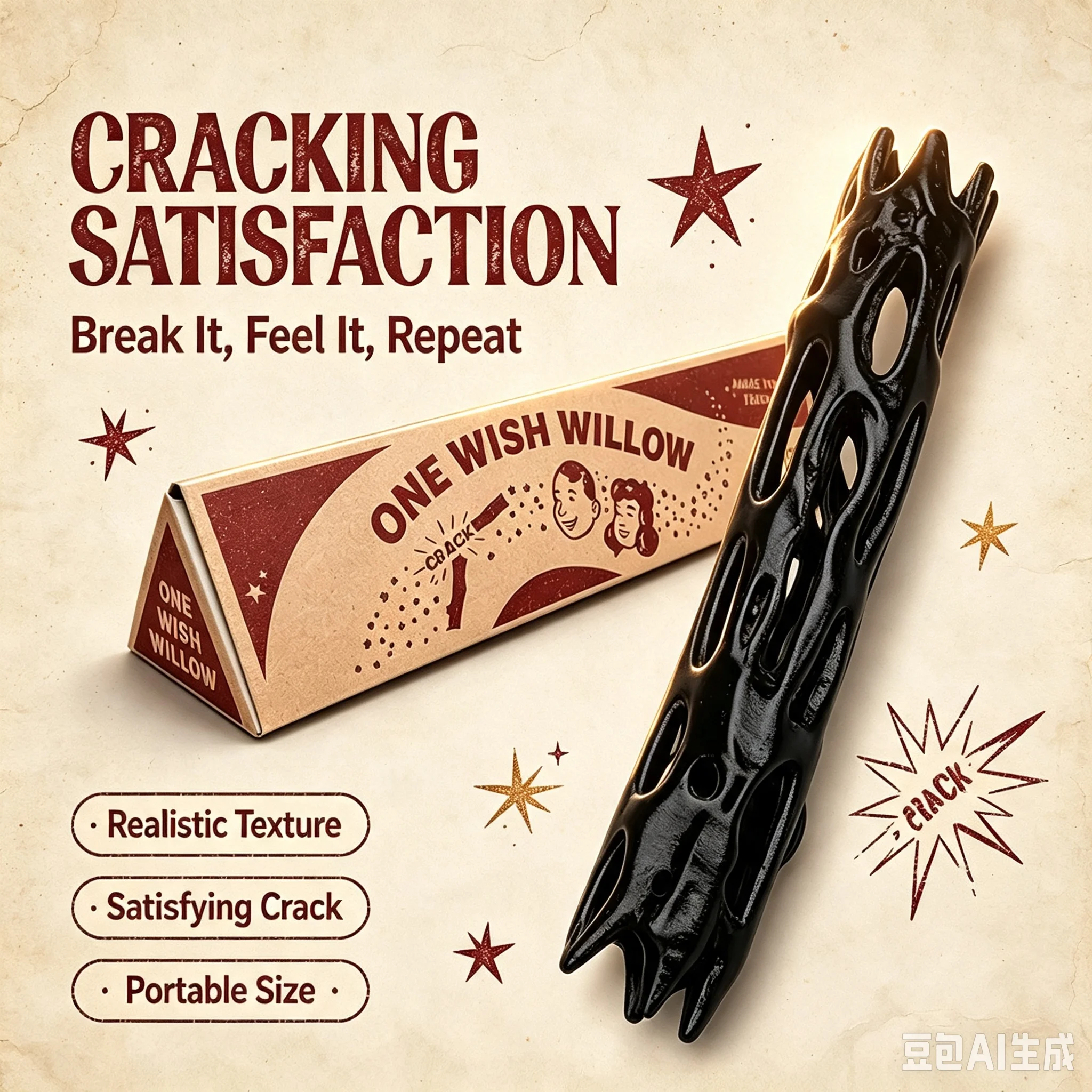 Varita de los deseos One Wish impresa en 3D con caja, de madera de sauce negro, multiusos, para hacer deseos, regalo para amigos