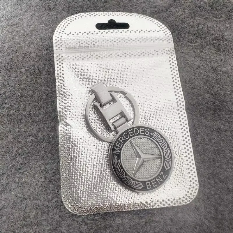 Zinc Alloy Car Logo Keychain Key Ring Accessories For Mercedes Benz Smart W108 W124 W126 W213 W168 W169 W176 W220 AMG W203 W204