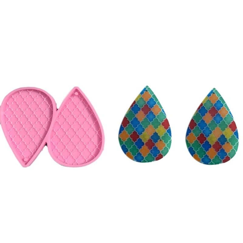

91AC Handmade Earrings Epoxy Resin Mold Eardrop Danglers Silicone Mould DIY Crafts