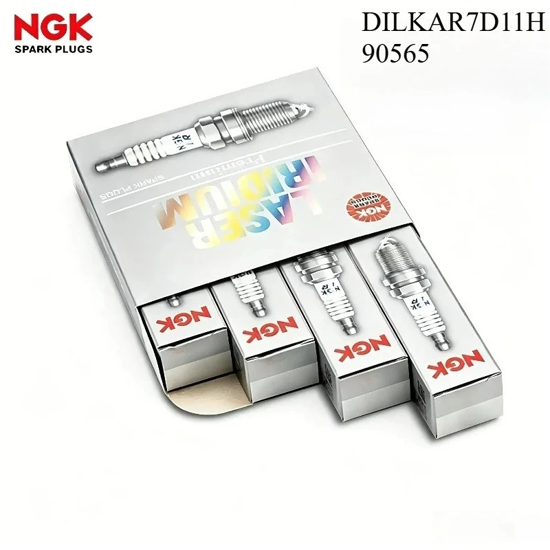 Bougie d'allumage NGK 90565 DILKAR7D11H en iridium et platine, 4 pièces, pour voitures après 2016, haute efficacité d'allumage, pièces de rechange