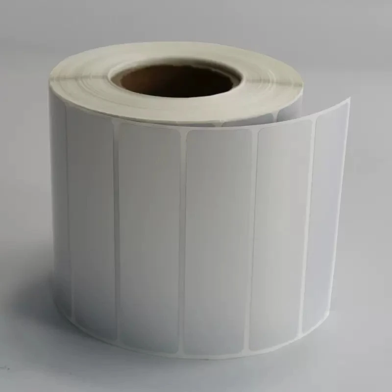 80 x 20 mm 1500 Pieces/Roll Silver Sticker Silver PET Label Waterproof Tearproof Oilproof Barcode Label