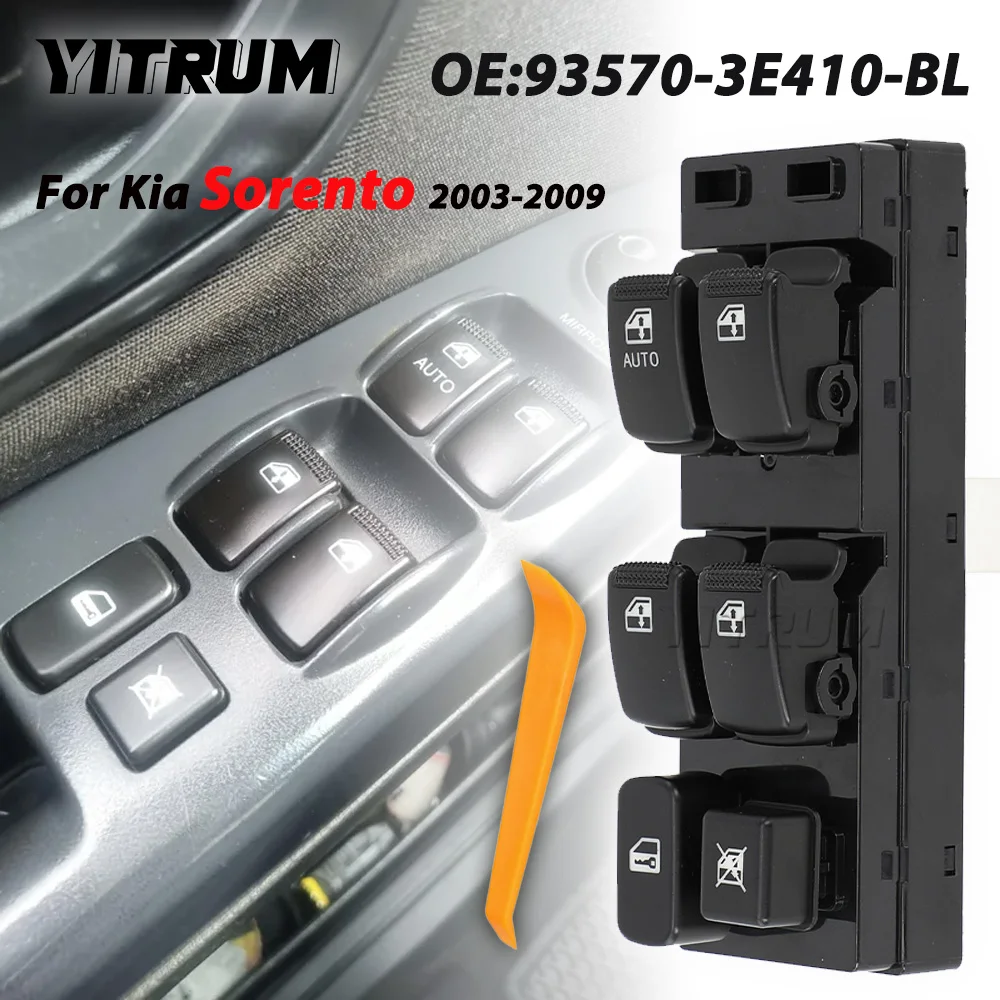 

YITRUM 93570-3E410 Electric Master Power Window Control Switch Car 935703E410 For Kia Sorento 2002 2003 2004 2005-2007 2008 2009